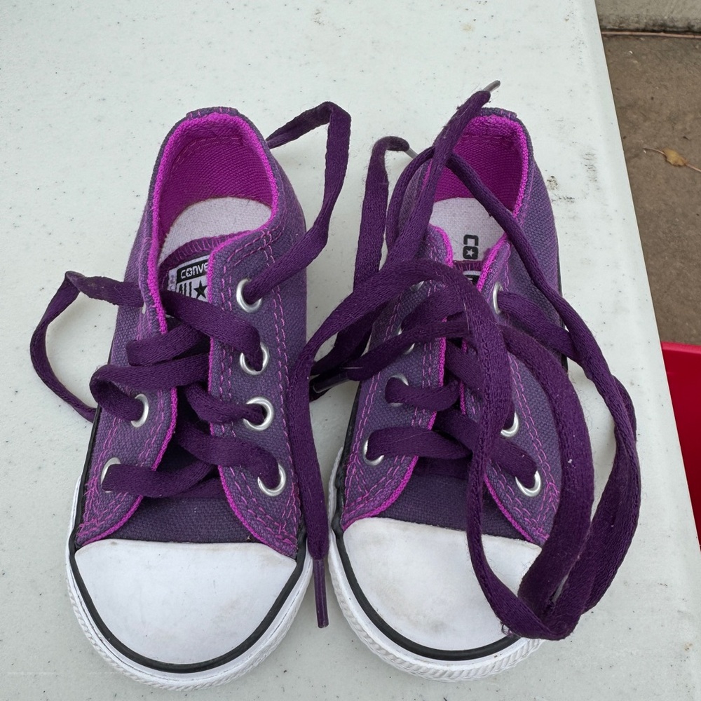 Converse Kids Purple Sneakers